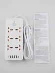 Compact Extension Board with 6 Universal Sockets & 4 USB Ports - 2