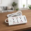 Compact Extension Board with 6 Universal Sockets & 4 USB Ports - 4