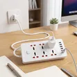 Compact Extension Board with 6 Universal Sockets & 4 USB Ports - 5
