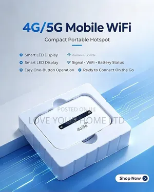 Wireless 5G+ LTE Mobile Wi-Fi Router - 3000mAh Battery