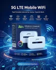 Wireless 5G+ LTE Mobile Wi-Fi Router - 3000mAh Battery - 4