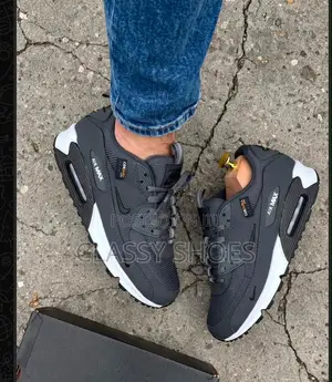 Nike Air Max Dark Ash and White Sneakers