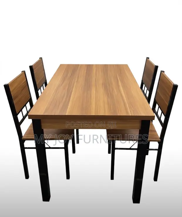 4 Seater Dining Set - Cherry Wood Top - 1