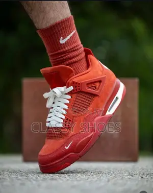 Air Jordan 4 Biker Red and White