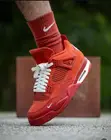 Air Jordan 4 Biker Red and White - 1