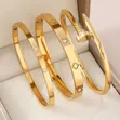 Fashion Bangles - Gold Stainless Steel - 2