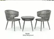 2 Seater Grey Rope Balcony Set - 2