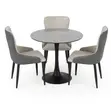3 Seater Round Leisure Grey Marble Set - 1