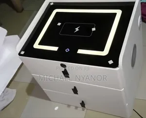 Smart Bedside Cabinet with Wireless Charging & Bluetooth Speakers
