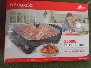 Decakila Non-Stick Electric Skillet with Glass Lid