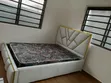 New White and Gold Double Bed Frame - 2