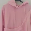 Kangaroo Style Pet Hoodie - Pink, Size L - 2