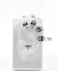 Stylish Silver-Tone Adinkra Ear Cuff Earrings - 1