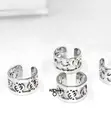 Stylish Silver-Tone Adinkra Ear Cuff Earrings - 3