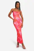 Petite Abstract Cowl Maxi Dress - 1