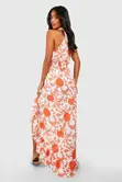 Petite Floral Ruffle Hem Shirred Waist Maxi Dress - 2