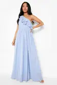Petite Chiffon Asymmetric Ruffle Maxi Dress - 2