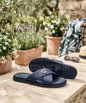 Men's Leather Slippers by C&S Collection