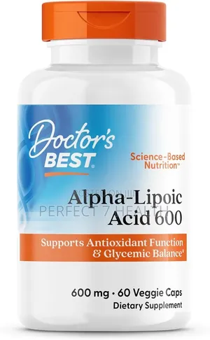 Doctor's Best Alpha-Lipoic Acid 600mg, Nerve Support, 60 Veggie Capsules
