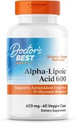 Doctor's Best Alpha-Lipoic Acid 600mg, Nerve Support, 60 Veggie Capsules - 1