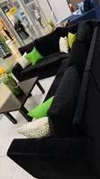 Velvet Black Raina Couch - Used - 1