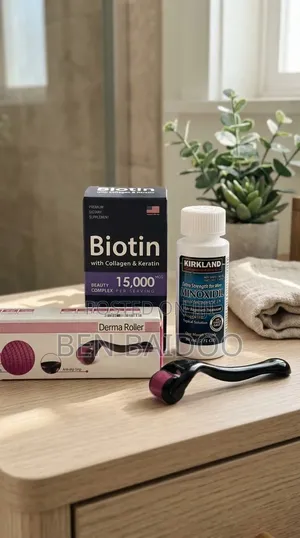 Kirkland Minoxidil, Derma Roller & Biotin Pack