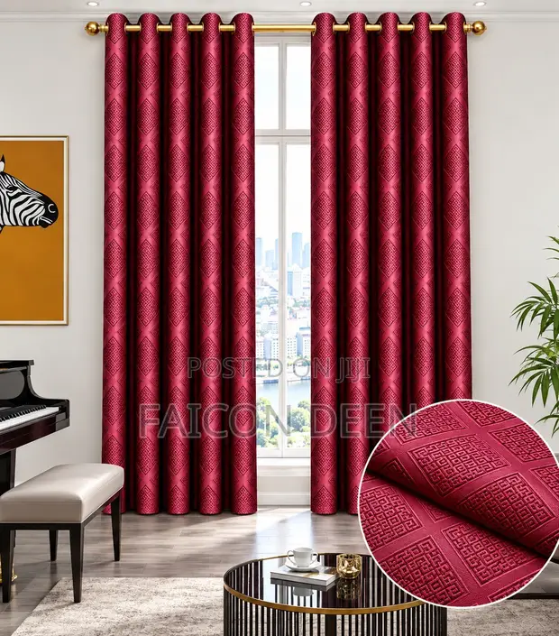 Versace Brand New Blackout Curtains (2 Panels) - 1