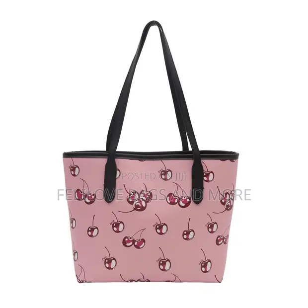 Quality Pink Leather Tote Bag - Brand New - 1