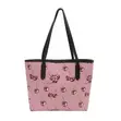 Quality Pink Leather Tote Bag - Brand New - 1