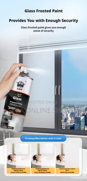 Frosted Glass Spray Paint - Matte Finish for Privacy