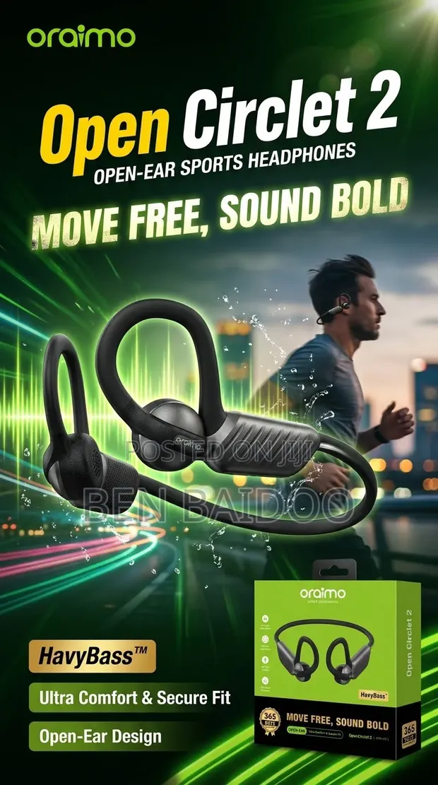 Oraimo Open Circlet2 Wireless Neckband Headphones - 1