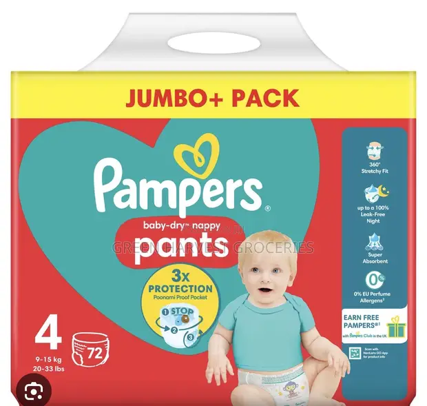 Pampers Baby-Dry Nappy Pants Size 4 - 1