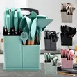 19-Piece Premium Silicone Kitchen Utensils Set - 1
