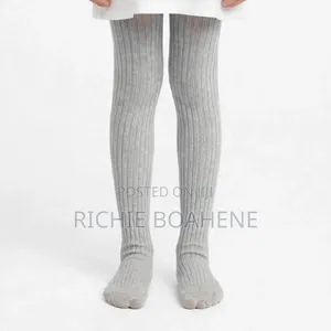 Girls' Gray Stockings (Ages 5-7)