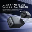 Oraimo 65W Gan Wall Charger (Black) - 1