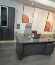 Grey Executive Office Desk with Side Cabinet & Chair - 3