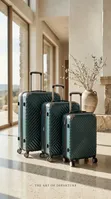 JONY Luxury 3-Piece Plastic Spinner Luggage Set - 2