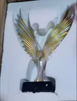 Luxury Silver & Gold Eagle Statue - 2