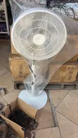 White Floor Fan with Remote, Black Wall Fan with Remote - 1