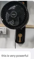 White Floor Fan with Remote, Black Wall Fan with Remote - 2