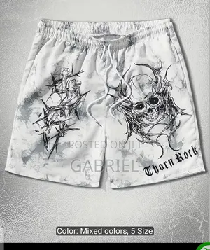 Summer 3D Printed Beach Casual Shorts