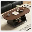 Oval Center Table - Wood Top, Metal Frame - 1