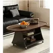Oval Center Table - Wood Top, Metal Frame - 2