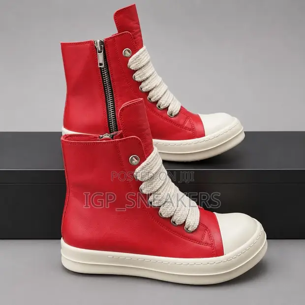 Rick Owens Jumbolace Mainline Ramones High-Top Sneakers - 1