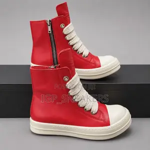 Rick Owens Jumbolace Mainline Ramones High-Top Sneakers
