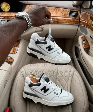 New Balance 550 White and Black Sneakers