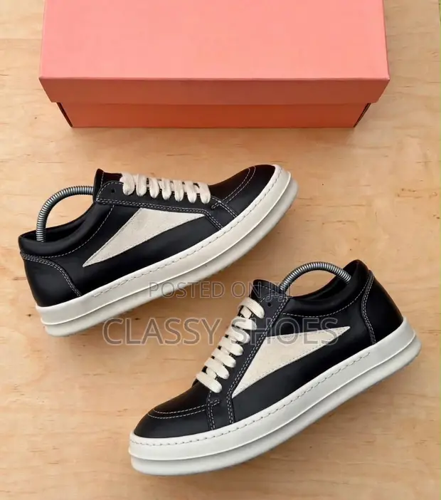 Rick Owens Low Leather Sneakers - 1