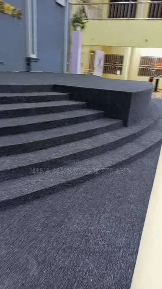 Dark Gray Industrial Plain Carpet - 1