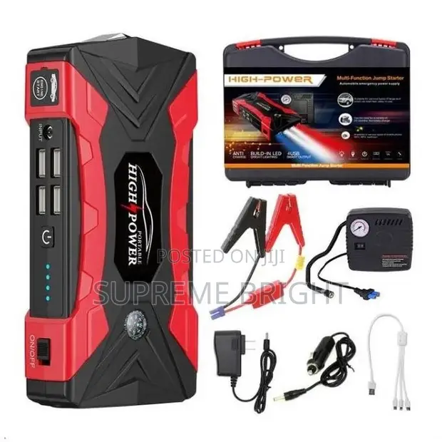 High Power Multi-Purpose Jump Starter Kit with Tyre Inflator - 1