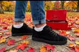 Christian Louboutin Suede Black Sneakers with Stones - 2
